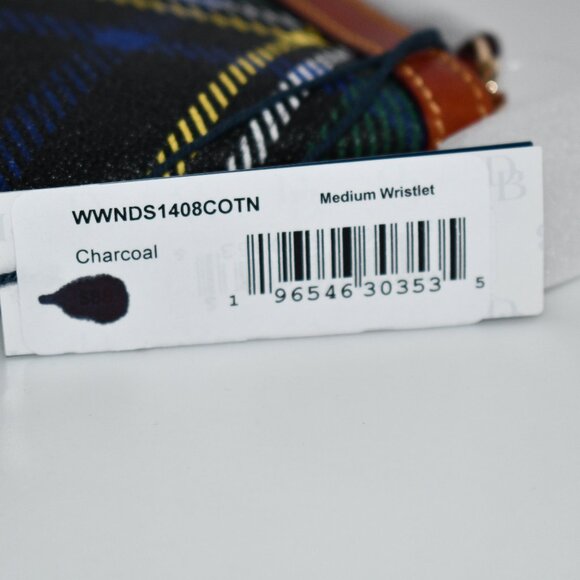 Dooney & Bourke Crosshatch Medium Wristlet in Charcoal #WWNDS1408 NWT - Picture 6 of 6
